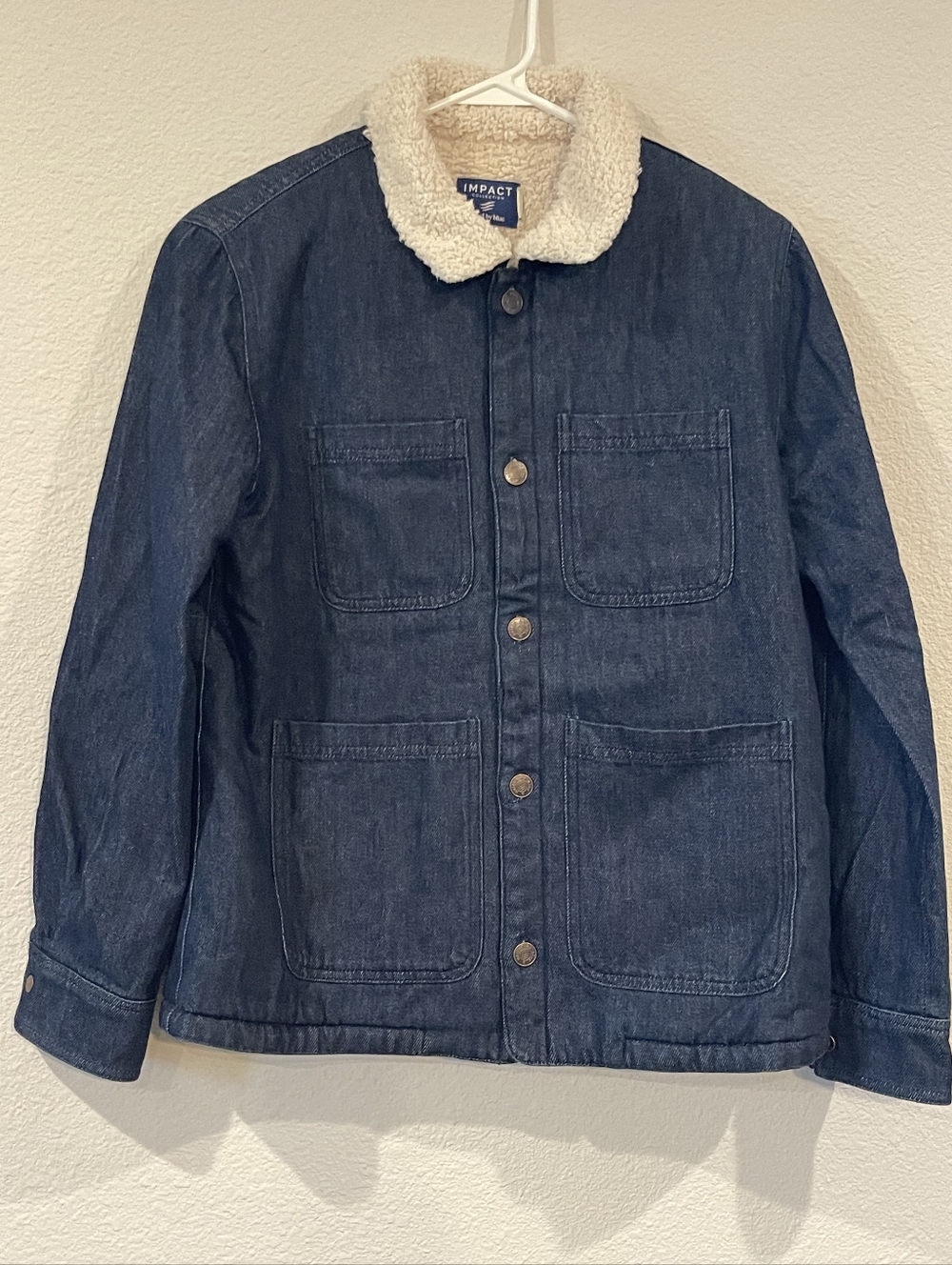 United By Blue Impact Collection Womens Sherpa Lined Denim Chore Jacket Size Med